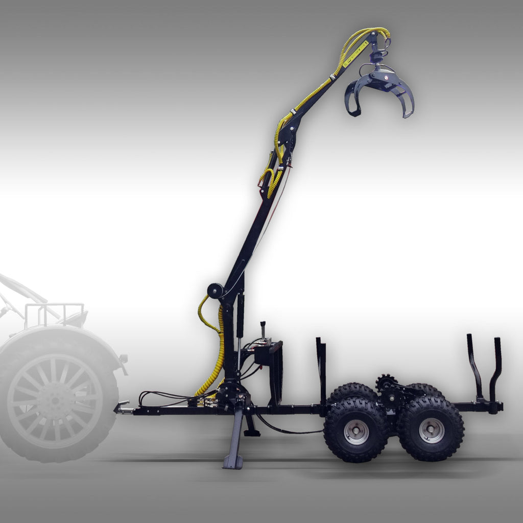 Holzrückewagen Jansen HRW-15, Holzanhänger mit Ladekran - Image 5