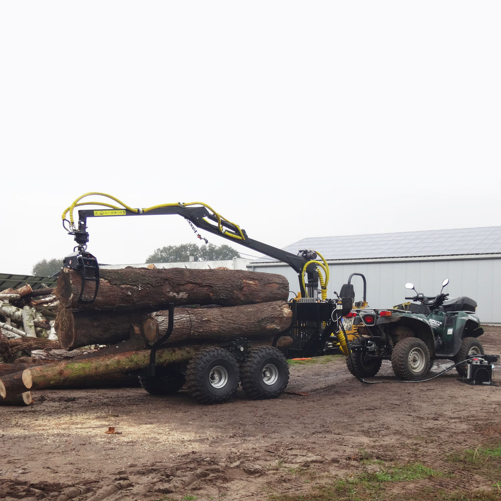 Holzrückewagen Jansen HRW-15, Holzanhänger mit Ladekran - Image 2