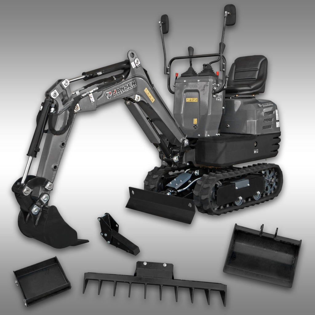 Jansen Mikrobagger MB-500, Minibagger, Benzin, Komplett-Set