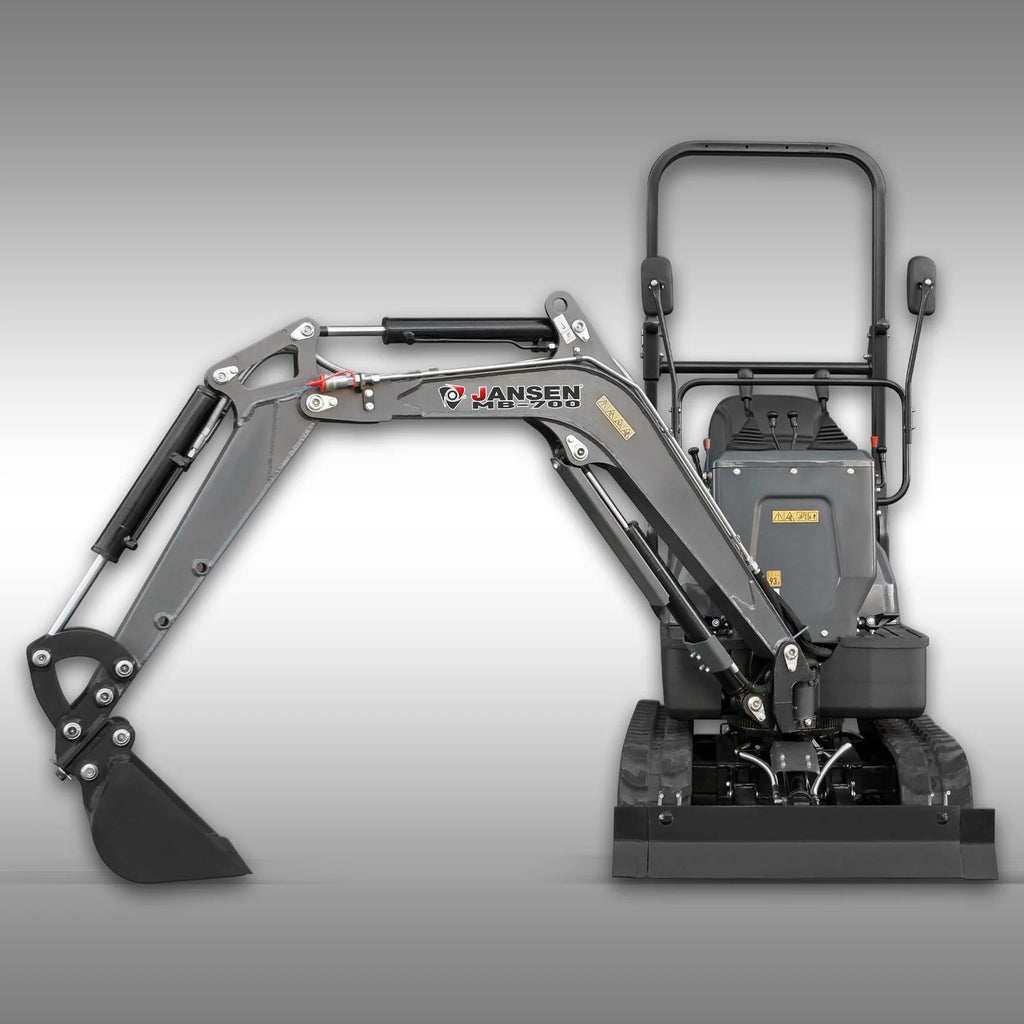 Jansen MB-700 Minibagger, 8,5 PS Benzin, Komplett-Set, Verstellfahrwerk - Image 4