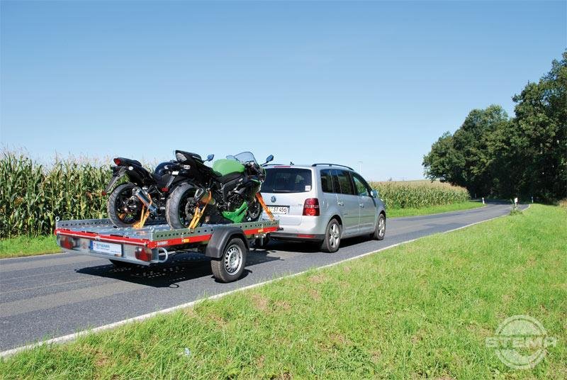 STEMA STM O1 7.5-21-13.1 Rot gepulvert – Motorradtransporter - Image 2